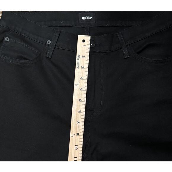 HUDSON Ace Skinny Jeans Men's 32x33 Black Solid Denim Mid Rise 5 Pocket NWOT - Picture 10 of 11